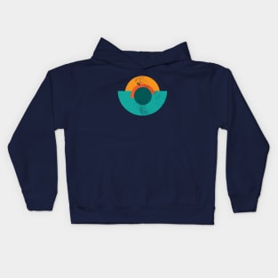 Abstract Geometric Ocean Sunset Kids Hoodie